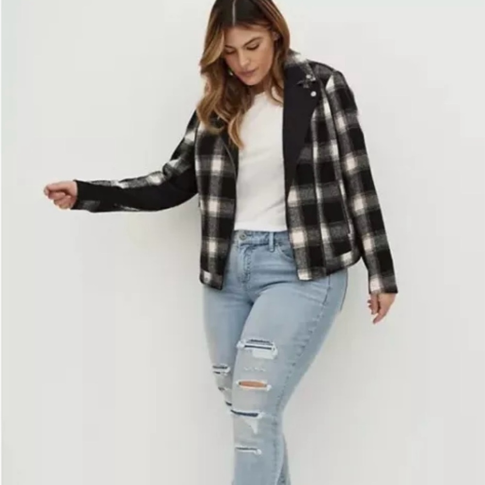 Torrid NWT plaid Moto jacket size 3 and 5